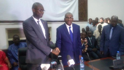 Photos: La cérémonie de passation de service entre le ministre de la Justice sortant, Sidiki Kaba et son successeur, Ismaïla Madior Fall 