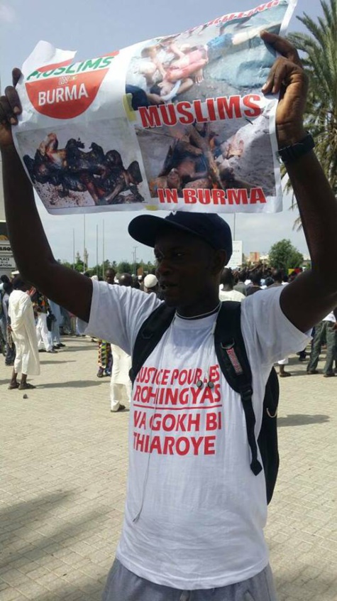 Images -Marche de protestation des musulmans sénégalais contre le massacre des Rohingyas (Birmanie)
