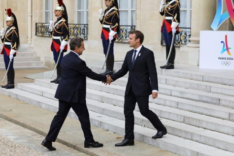 Macron, Hollande et Sarkozy réunis à l'Elysée pour fêter Paris 2024