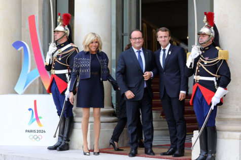 Macron, Hollande et Sarkozy réunis à l'Elysée pour fêter Paris 2024