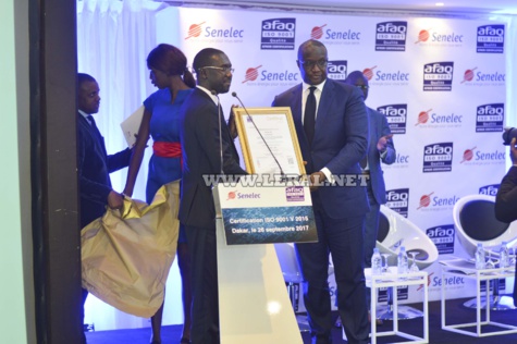 Revivez en images la cérémonie de remise du  certificat ISO 9001 V 2015 AFNOR à la Senelec