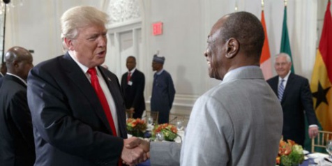 Alassane Ouattara, Macky Sall et Alpha Condé à la table de Donald Trump