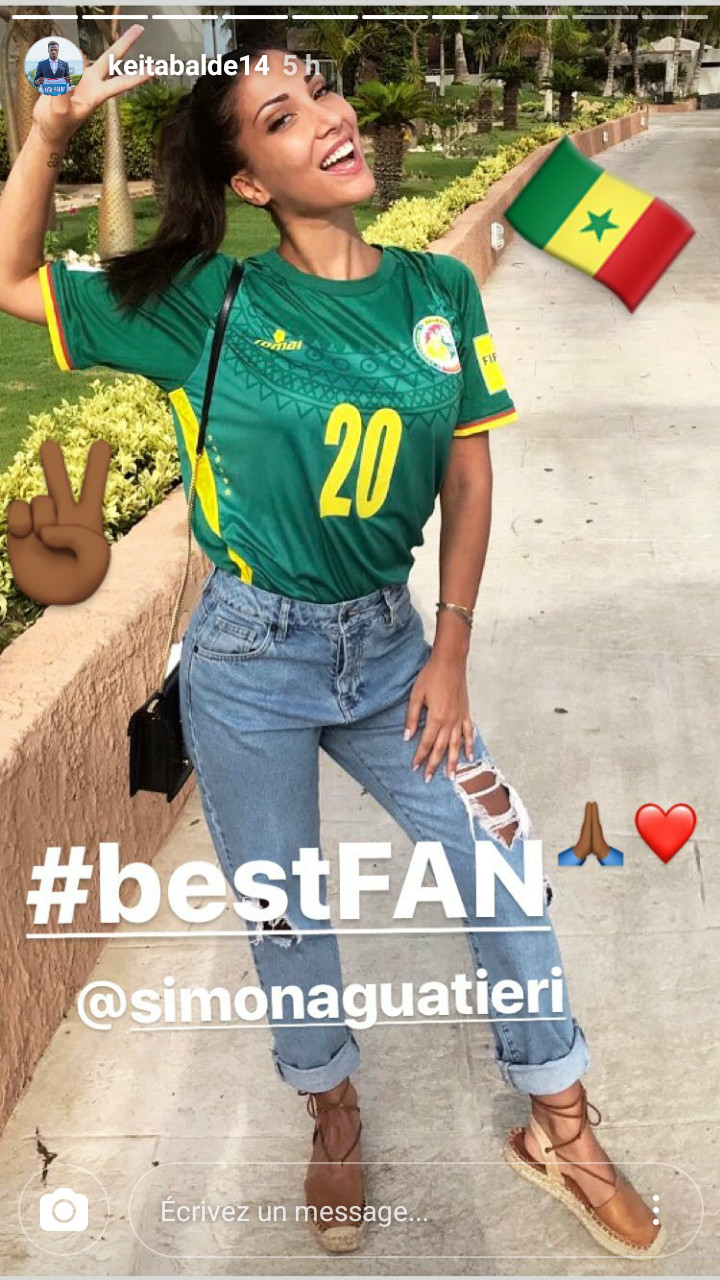 (Photos) Regardez comment Simona, la copine de Diao Baldé supporte le Sénégal !!