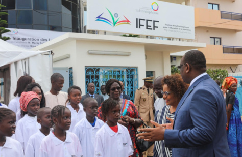 Macky Sall accompagné de Michaël Jean à l’inauguration de l’Institut de la Francophonie pour l’Education