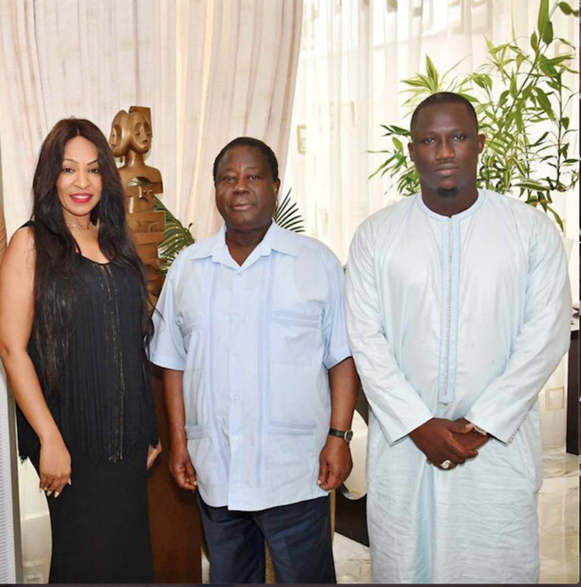 Viviane Chidid invitée chez l’ex-couple présidentiel de la Côte d’ Ivoire, Henri Konan Bédié et sa femme.