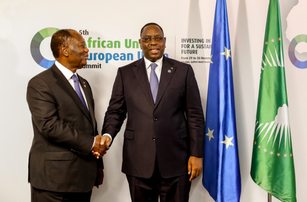 PHOTOS - Le président de la République a pris part à la clôture du cinquième Sommet Union africaine-Union européenne, à Abidjan. PHOTOS - Le président de la République a pris part à la clôture du cinquième Sommet Union africaine-Union européenne, à Abidjan.
