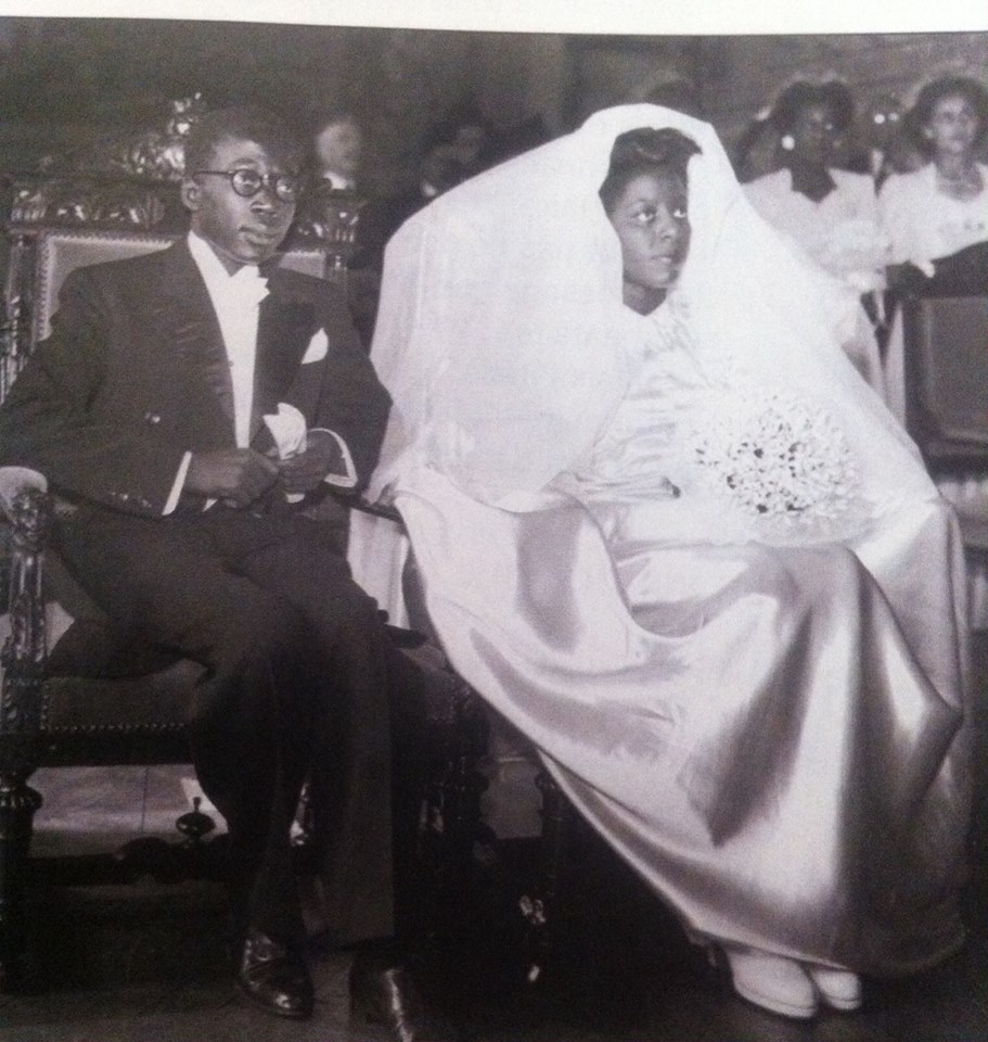 Photos : Senghor avec sa première épouse Ginette Eboué, le 12 septembre 1946