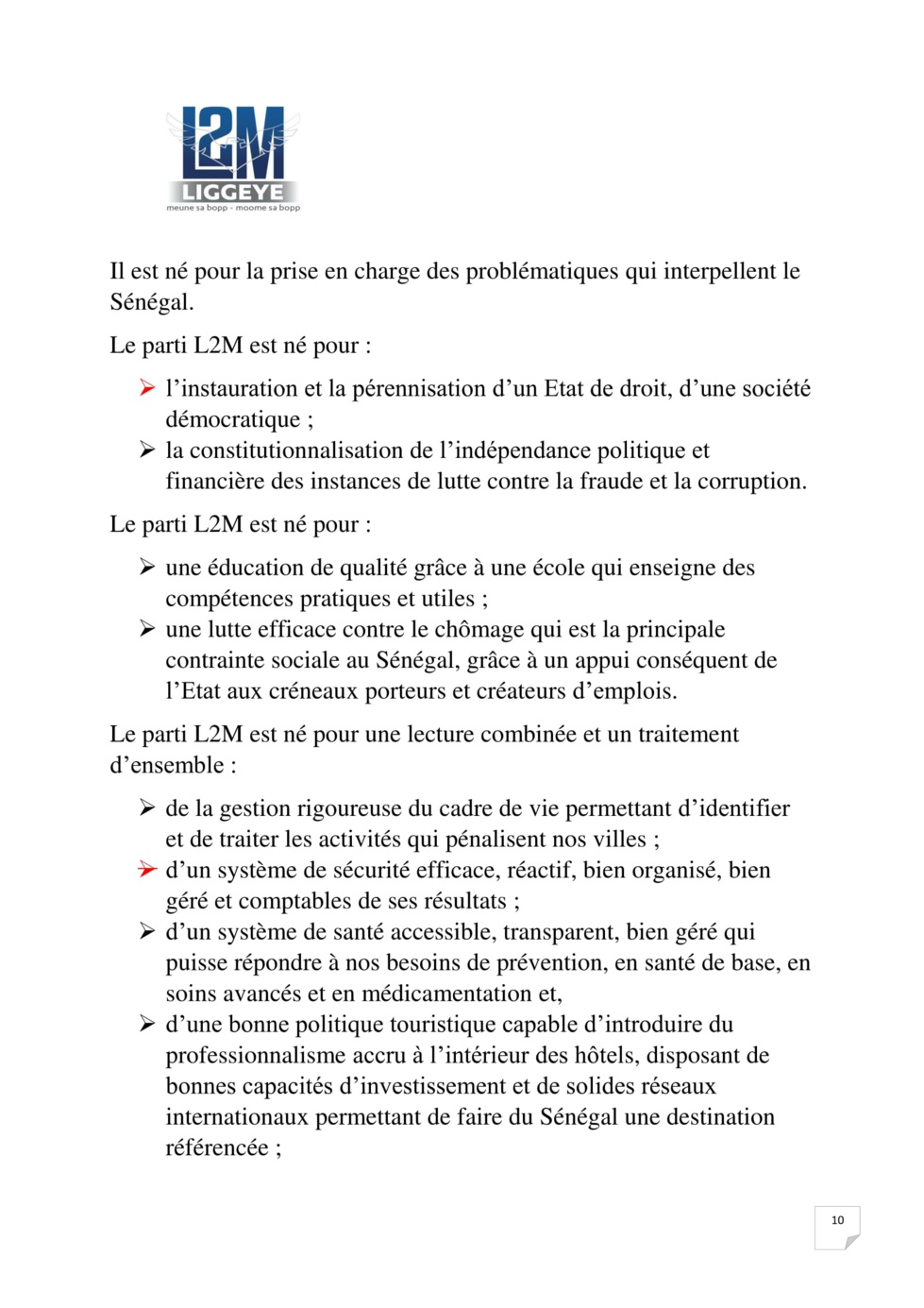 Cérémonie de lancement des activités du parti L2M:  Discours du Président Ibou Yagou Ndiaye (Intégral)