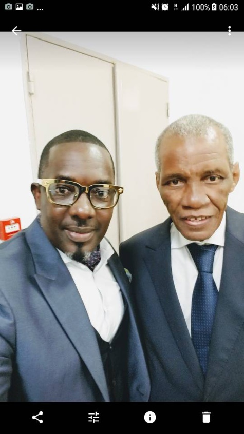 Photo : Mbaye Dièye Faye avec Bruno Diatta