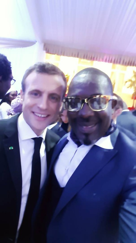 Photo : Emmanuel Macron avec Mbaye Dièye Faye