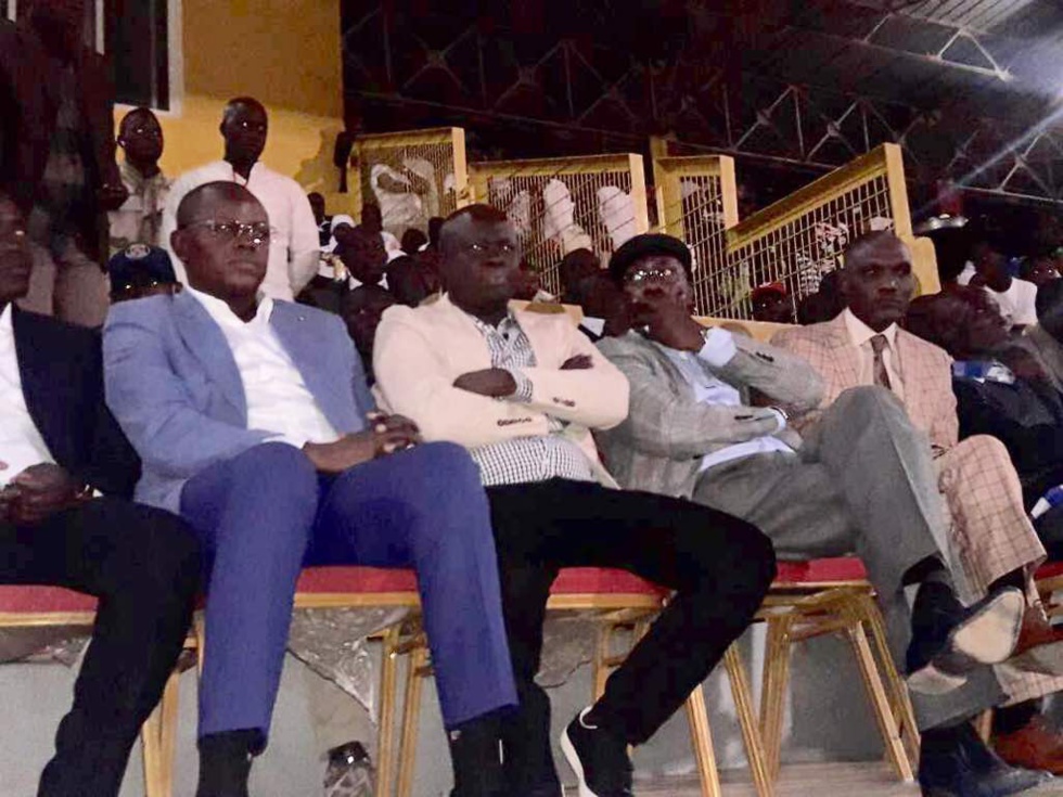 Le maire socialiste de Paos Koto, Aly Mané avec Matar Bâ et Souleymane Ndéné Ndiaye
