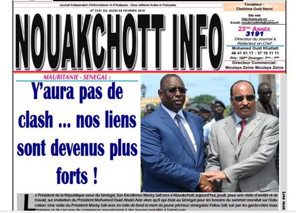 Il n'y aura pas de clash entre le Sénégal et la Mauritanie… nos liens sont devenus plus forts !