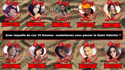 Ya Awa Dièye, Viviane, Bideew, avec laquelle de ces 10 femmes souhaiteriez-vous passer la Saint Valentin 2018?