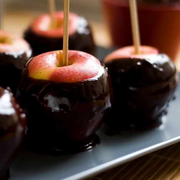 Recette Pommes d'amour au chocolat pour la saint-valentin