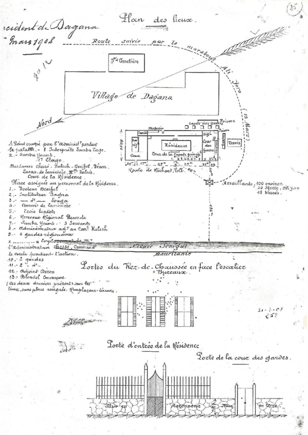 15 mars 1908 : attaque armée de la résidence coloniale de Dagana, par le marabout Aly Yoro Diop de Fanaye (Dimatt)
