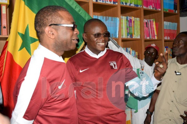 Photos: Youssou Ndour galvanise Génération Foot à Deni Biram Ndao...avant le match contre Horoya AC