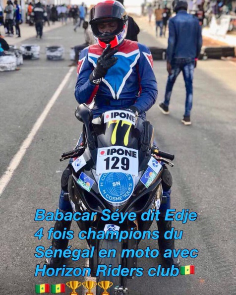 Course Moto: Babacar Seye dit Edge remporte pour la 4ème fois le tournoi moto au circuit de Sindia