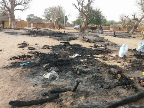  Violent incendie à Louga: 11 cases réduites en cendres
