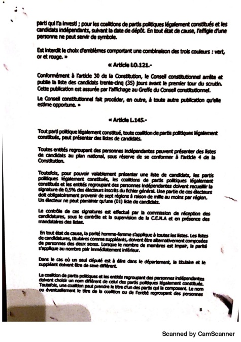 Projet de loi portant modification du Code électoral : l'article 57 pour "éliminer" Karim Wade, la pomme de discorde
