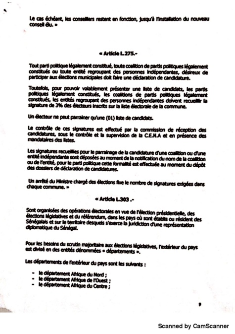 Projet de loi portant modification du Code électoral : l'article 57 pour "éliminer" Karim Wade, la pomme de discorde