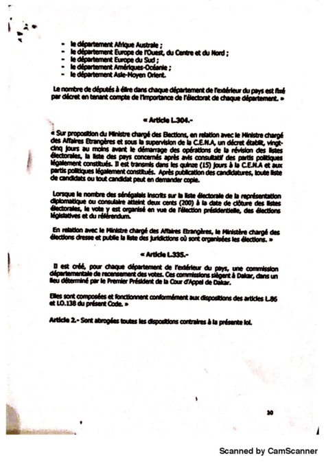 Projet de loi portant modification du Code électoral : l'article 57 pour "éliminer" Karim Wade, la pomme de discorde