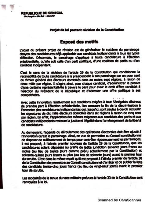 Le projet de loi portant révision de la Constitution à l'issue du Conseil des ministres du 19 mars 2018