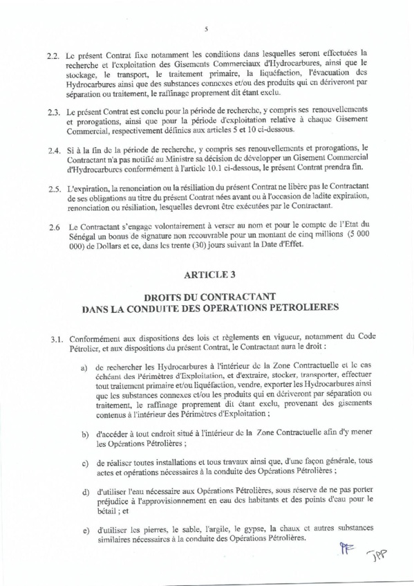 Contrat de recherche et de partage de production d'hydrocarbure " Rufisque Offshore" entre l'Etat du Sénégal et Total (Part 1) Contrat de recherche et de partage de production d'hydrocarbure " Rufisque Offshore" entre l'Etat du Sénégal et Total (Part 1)
