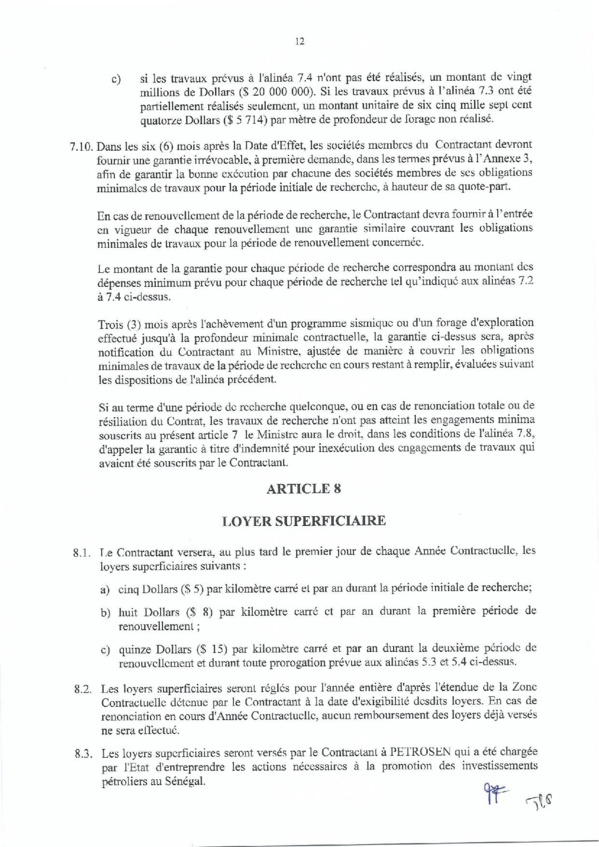 Contrat de recherche et de partage de production d'hydrocarbure " Rufisque Offshore" entre l'Etat du Sénégal et Total (Part 1) Contrat de recherche et de partage de production d'hydrocarbure " Rufisque Offshore" entre l'Etat du Sénégal et Total (Part 1)