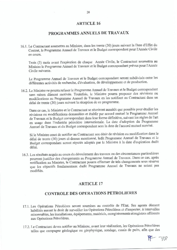 Contrat de recherche et de partage de production d'hydrocarbure " Rufisque Offshore" entre l'Etat du Sénégal et Total (Part 1) Contrat de recherche et de partage de production d'hydrocarbure " Rufisque Offshore" entre l'Etat du Sénégal et Total (Part 1)