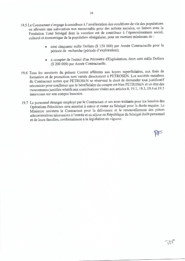 Contrat de recherche et de partage de production d'hydrocarbure " Rufisque Offshore" entre l'Etat du Sénégal et Total (Part 2) Contrat de recherche et de partage de production d'hydrocarbure " Rufisque Offshore" entre l'Etat du Sénégal et Total (Part 2)