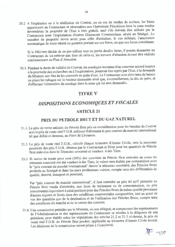 Contrat de recherche et de partage de production d'hydrocarbure " Rufisque Offshore" entre l'Etat du Sénégal et Total (Part 2) Contrat de recherche et de partage de production d'hydrocarbure " Rufisque Offshore" entre l'Etat du Sénégal et Total (Part 2)