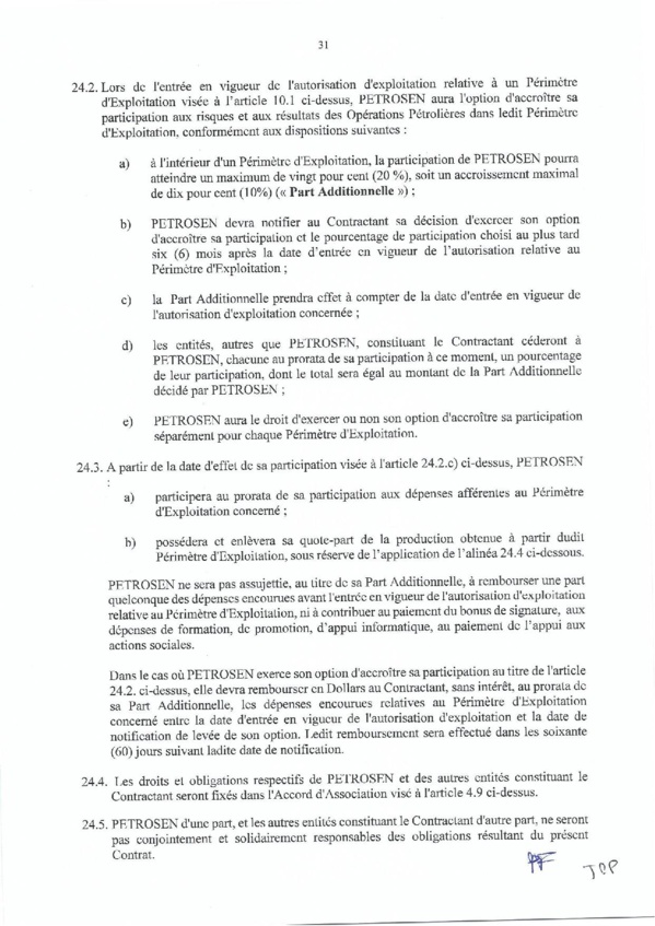 Contrat de recherche et de partage de production d'hydrocarbure " Rufisque Offshore" entre l'Etat du Sénégal et Total (Part 2)