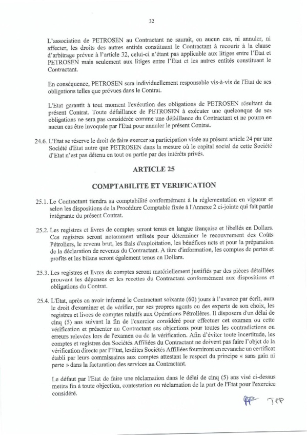 Contrat de recherche et de partage de production d'hydrocarbure " Rufisque Offshore" entre l'Etat du Sénégal et Total (Part 2)