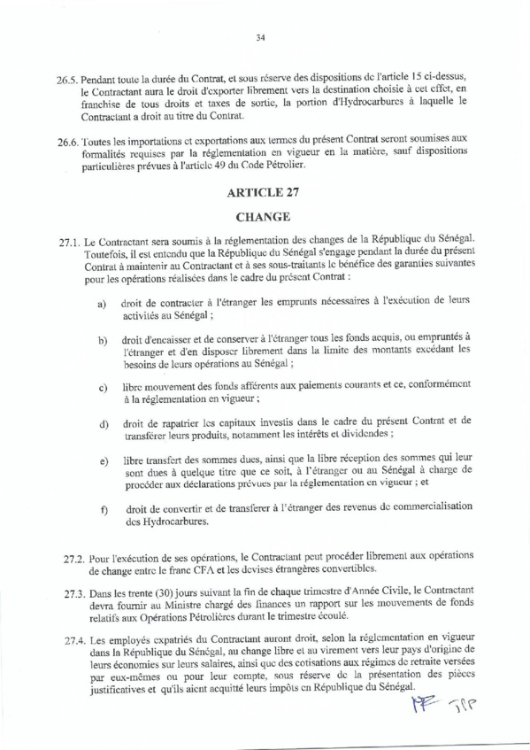 Contrat de recherche et de partage de production d'hydrocarbure " Rufisque Offshore" entre l'Etat du Sénégal et Total (Part 2) Contrat de recherche et de partage de production d'hydrocarbure " Rufisque Offshore" entre l'Etat du Sénégal et Total (Part 2)