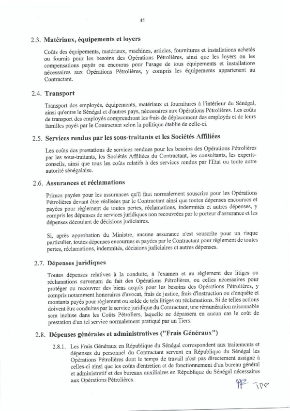 Contrat de recherche et de partage de production d'hydrocarbure " Rufisque Offshore" entre l'Etat du Sénégal et Total (Part 3 et fin) Contrat de recherche et de partage de production d'hydrocarbure " Rufisque Offshore" entre l'Etat du Sénégal et Total (Part 3 et fin)