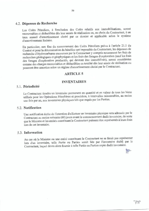 Contrat de recherche et de partage de production d'hydrocarbure " Rufisque Offshore" entre l'Etat du Sénégal et Total (Part 3 et fin) Contrat de recherche et de partage de production d'hydrocarbure " Rufisque Offshore" entre l'Etat du Sénégal et Total (Part 3 et fin)