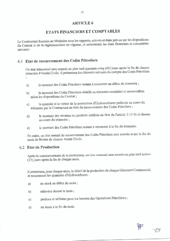 Contrat de recherche et de partage de production d'hydrocarbure " Rufisque Offshore" entre l'Etat du Sénégal et Total (Part 3 et fin) Contrat de recherche et de partage de production d'hydrocarbure " Rufisque Offshore" entre l'Etat du Sénégal et Total (Part 3 et fin)