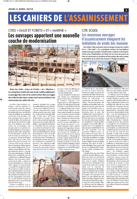 ONAS : Les cahiers de l'Assainissement