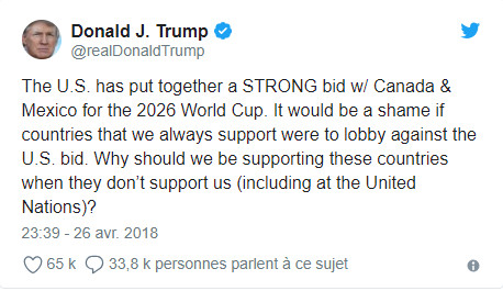 Mondial 2026 : Trump met la pression ! Mondial 2026 : Trump met la pression !