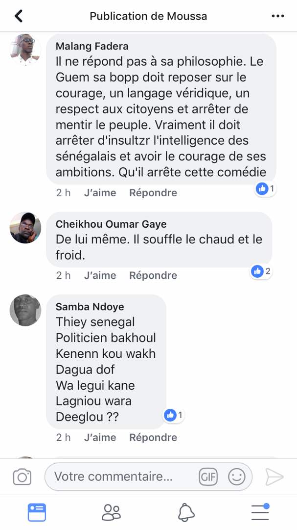 Les internautes critiquent l'homme politique Bougane Guèye Dany après son Interview