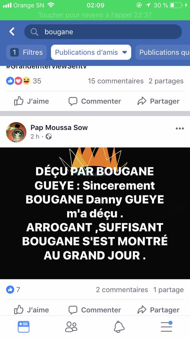 Les internautes critiquent l'homme politique Bougane Guèye Dany après son Interview