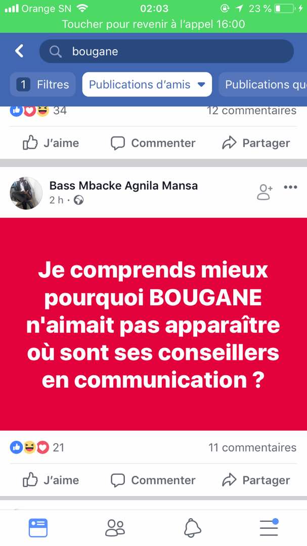 Les internautes critiquent l'homme politique Bougane Guèye Dany après son Interview