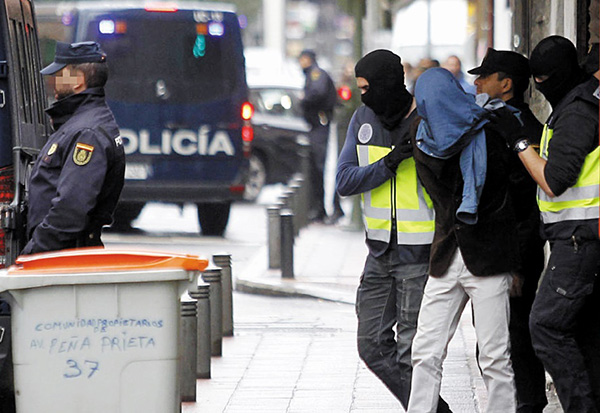 Espagne: Un Sénégalais membre d'une cellule terroriste arrêté à Bilbao, des armes de guerre saisies