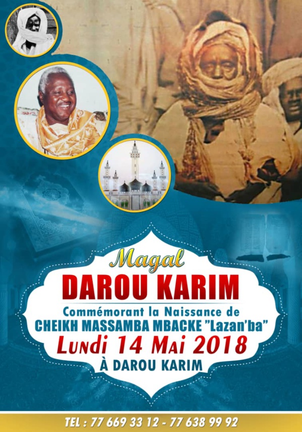 Magal Serigne Massamba Mbacké 27 Sahbaan 1439H 14 mai à Darou Karim