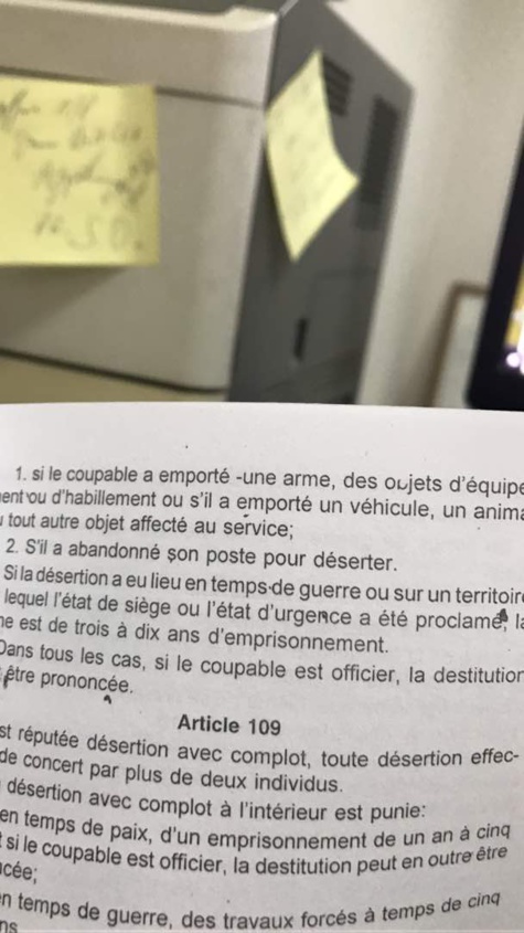 Désertion militaire ou abandon de poste : Le capitaine Mamadou Dièye risque 5 à 10 ans de prison pour