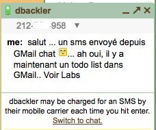 Envoi de SMS gratuit sur Gmail Chat....c'est possible au Sénégal