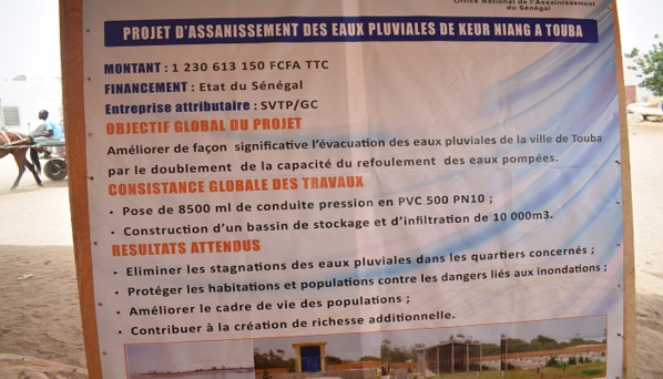 PHOTOS - Onas: Les images de la cérémonie du lancement des travaux  d'assainissement des eaux pluviales à Keur Niang (Touba)