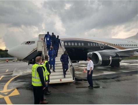 Arrivée des "Lions" à l'aéroport de Kaluga (Russie)