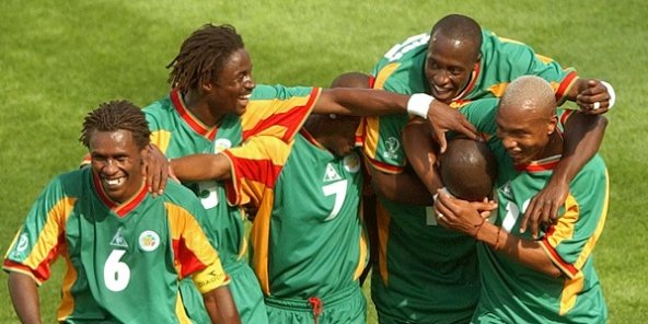 L"équipe des Lions de 2002 quart finaliste à la Coupe du Monde au japon