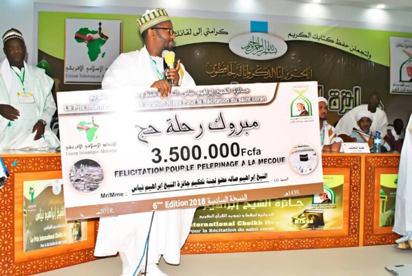 Cérémonie de Remise des Prix 6ème édition du Concours Prix international Cheikh Ibrahima Niass pour le récital du Saint Coran